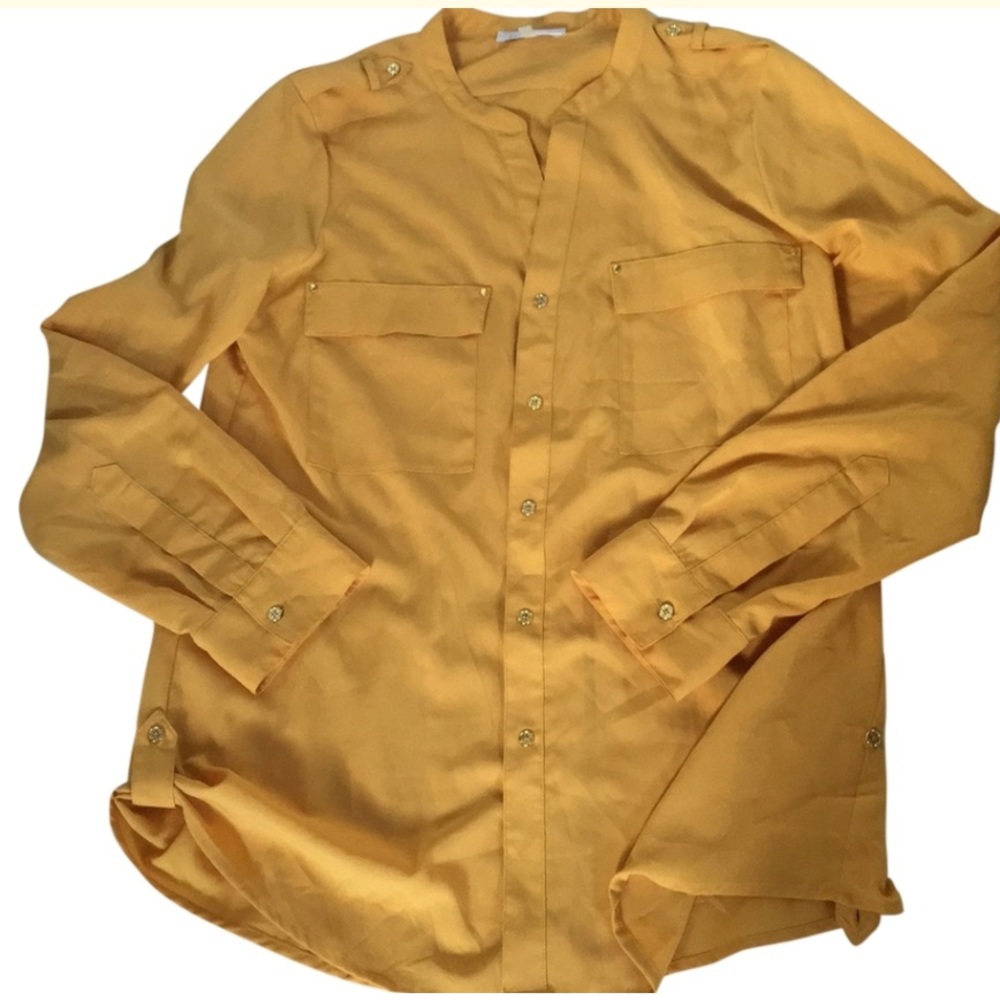 Calvin Klein mustard yellow shirt